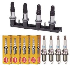 4x ESEN SKV Zündspule + 4x NGK Zündkerze für Saab 9-3 Cabriolet YS3D 2.3i