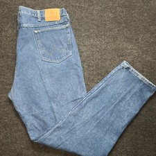 Vintage 70s  80s Wrangler 99001SW Jeans USA Made 42x32 High Rise Straight Leg