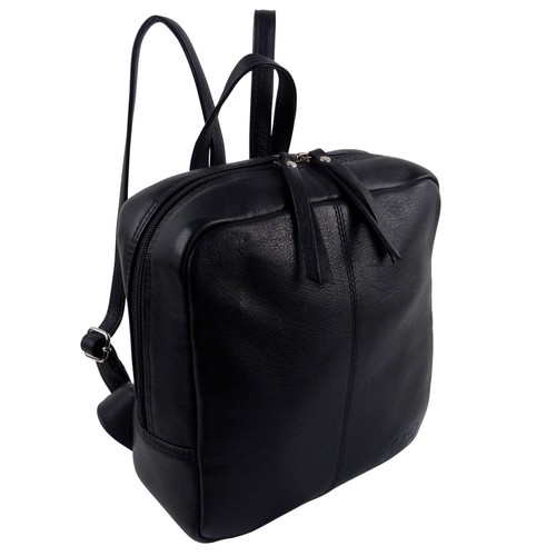GiGi Leather Ladies Mini Black Backpack 