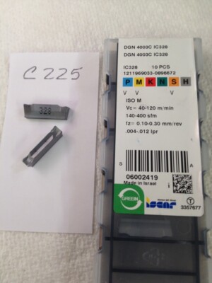 10 NEW ISCAR DGN 4003C CARBIDE INSERTS GRADE IC328 FACTORY PACKED (C225)