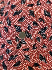 BOUFFANT STYLE SURGICAL Scrub Hat Cap American USA Flags, Small size flags