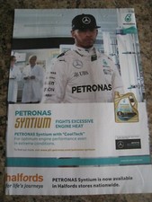LEWIS HAMILTON PETRONAS HALFORDS OIL 2016 POSTER ADVERT APPROX A4 SIZE FILE 9