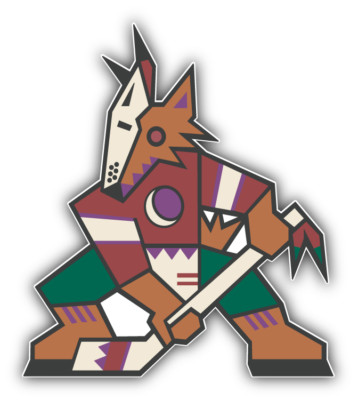 Phoenix Coyote NHL Hockey Logo Car Bumper Sticker Decal - 3'', 5'' or 6''