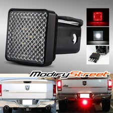 LED RUNNING/BRAKE/REVERSE TOW HITCH COVER LIGHT FOR TRUCK TRAILER  2" RECEIVER