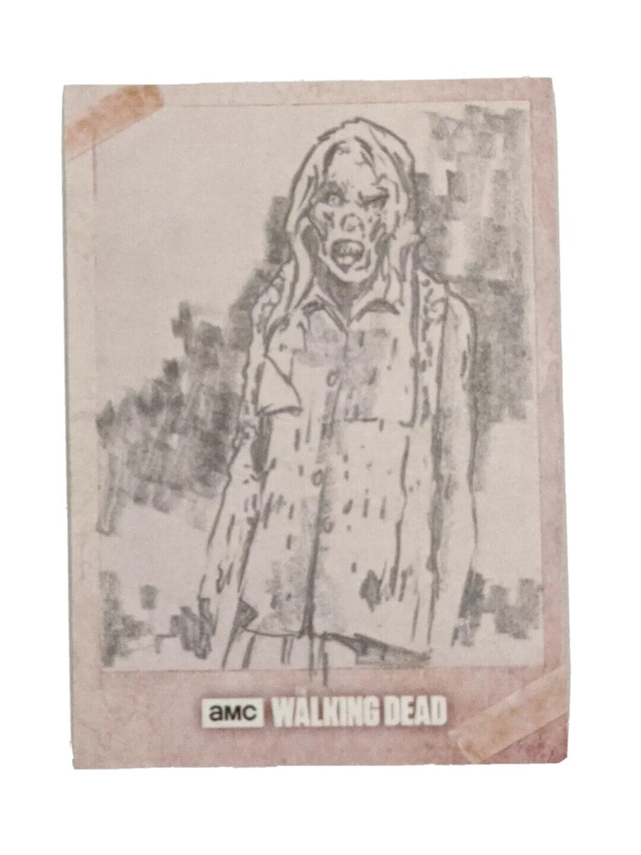 Topps Walking Dead Evolution ONE-OF-A-KIND Hand Drawn Sketch Card 