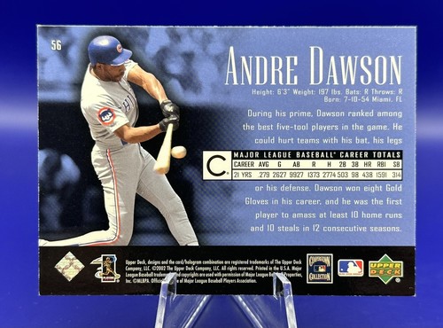 2002 Upper Deck ANDRE DAWSON Piece of History #56 HOF Chicago Cubs - Picture 2 of 2