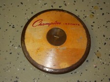 Antique Champion Sports Wood Metal Discus