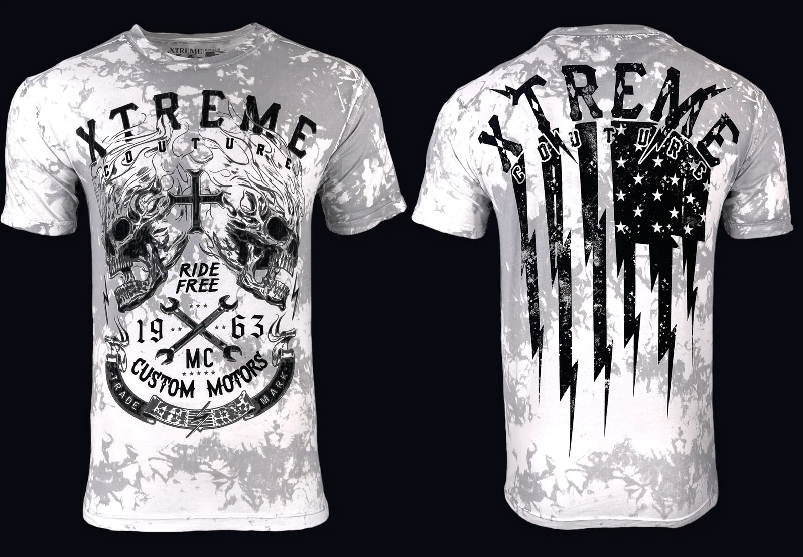 Xtreme Couture By Affliction Men's T-shirt Blazing Roadway Skull S-5XL
Opens in a new window or tab