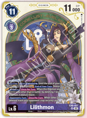 Digimon! Lilithmon EX06-057 SR - Premium Heroines Art - Foil - EX6