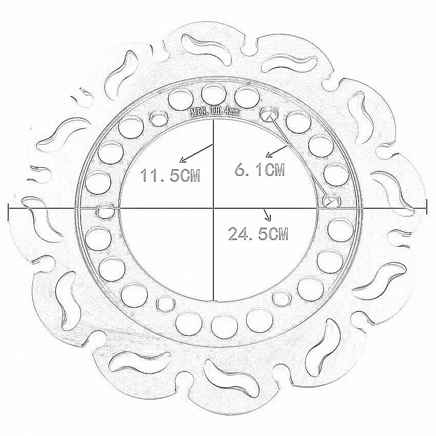 Rear Brake disc For Yamaha FZ400 N SRX400 XJR400 FZ600 FZR600 FZS600 SRX600 XJ60 Foto 2 de 4