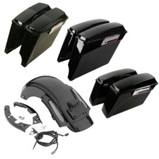 Painted Saddlebag LED Rear Fender Fit For Harley Touring Electra Glide 2009-2013