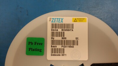 3000) BCW68HTA ZETEX Trans GP BJT PNP 45V 0.8A 3-Pin SOT-23 T/R