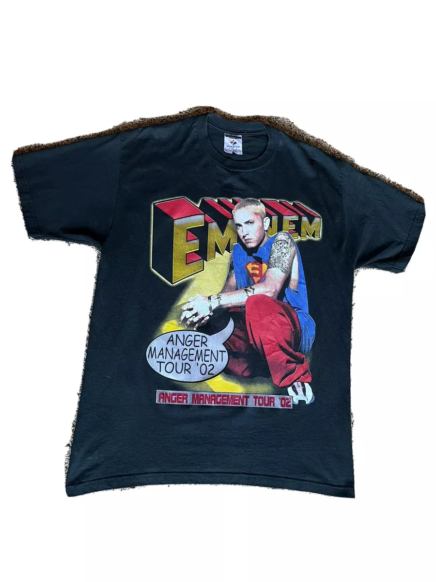 VINTAGE EMINEM SLIM SHADY ANGER MANAGEMENT TOUR T SHIRT RAP SZ LARGE 2PAC  90s 02