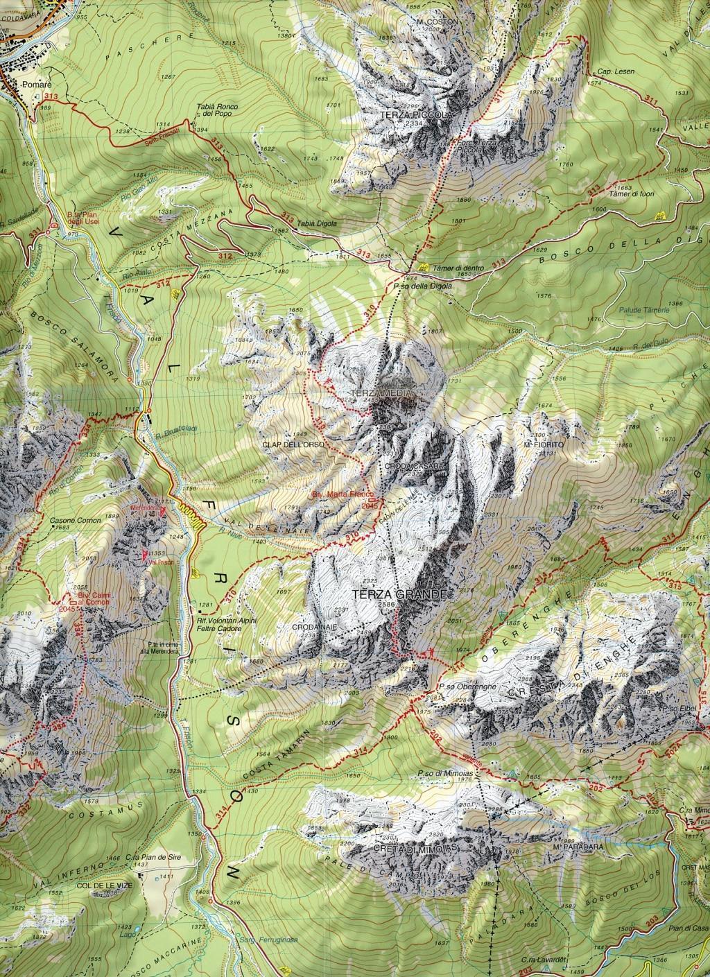Thumbnail - Tabacco Wandern 1 : 25 000 Sappada - San Stefano - Forni Avoltri |