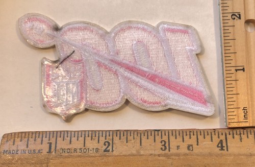NFL 100th Anniversary Shield Logo Patch Football Pink Breast Cancer Awareness 4" - Bild 2 von 2
