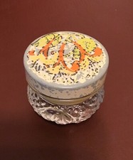 Avon Collectible Glass Jar Honeysuckle Includes Some Original Cream Vintage