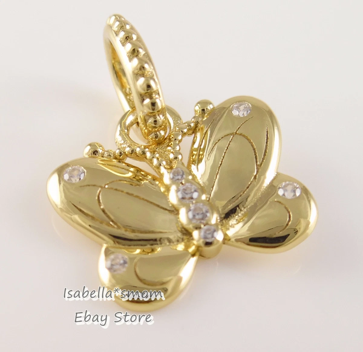 Pandora gold clearance butterfly charm