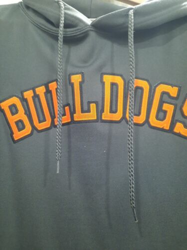 Dodger Large Gray Men's Pull Over Hoodie Bulldogs Logo Long Sleeve - Picture 3 of 7