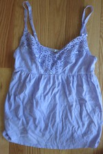 M    VINTAGE MODA VICTORIA'S SECRET EYELT PURPLE BRALETTE CAMI SLEEP TEE BRA TOP