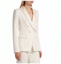 NEW Veronica Beard Jagger Rhinestone Dickey Jacket In Winter White Size 4 SJ742