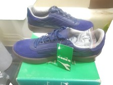 Diadora B Elite S ITA AZUL Cuero/Gamuza con Goma Para Hombre Hecho en Italia Talla 10 🔥🔥