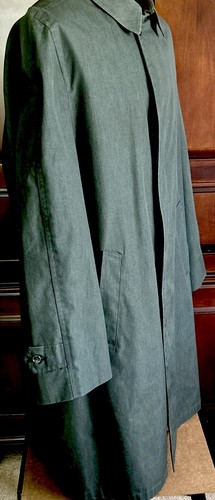 Vintage Gleneagles Aqaron Gray Trench Rain Coat Water Repellent Sz 42 L EUC - Picture 4 of 19