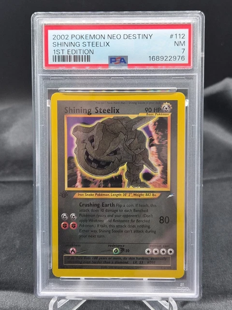 Pokémon 1st ed. Shining Steelix  112/105 Neo Destiny Holo PSA 7