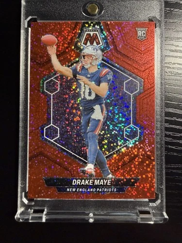 2024 Panini Mosaic Rookies Drake Maye #303 Red Sparkle Prizm (RC)