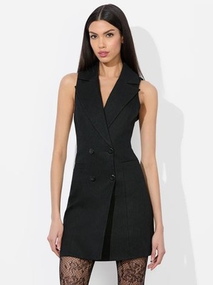 Alice + Olivia Meritt Black Linen Blend Tuxedo Dress 2 NWT $465 *DEFECT* |  eBay