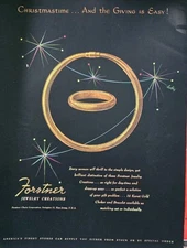 1945 Forstner jewelry creations choker and bracelet Christmastime ad