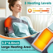 Heated Shoulder Wrap  Massage Cordless Vibration Shoulder Heating Pad Brace