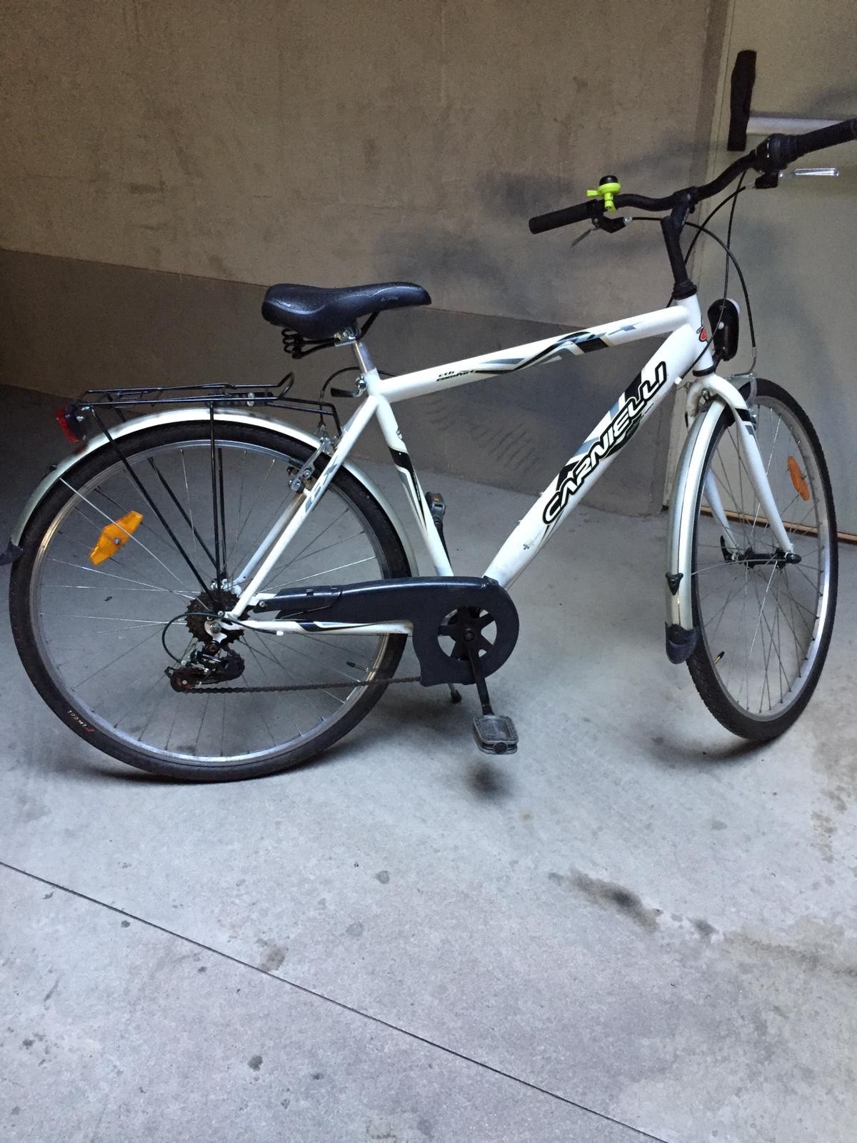 bicicletta uomo Carnielli , bianca , completa di tutto ( cambio , luci , campan)