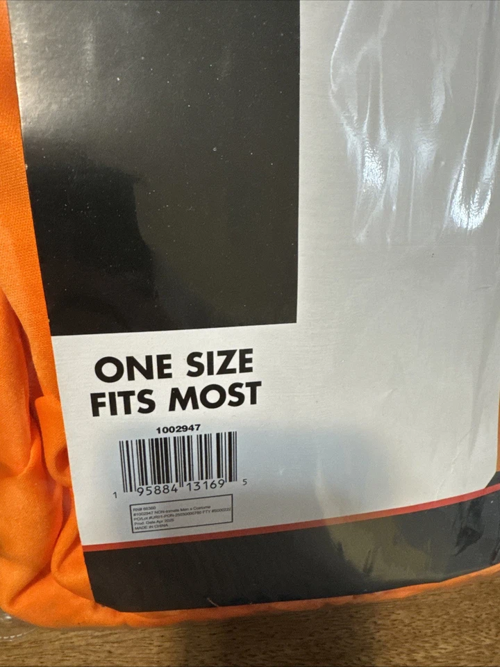 Adult Convict Prisoner Costume One Size Fits Most Adult Cosplay By Rubies - Image 4 of 4