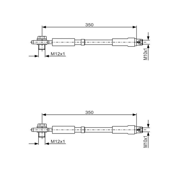 2X Bosch BremsschlÄUche Hinten Passend FÜR Audi Allroad Links+Rechts-image