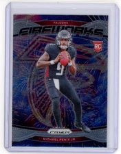 Michael Penix Jr. 2024 Panini Prizm Rookie Fireworks Base Insert #16 RC Falcons