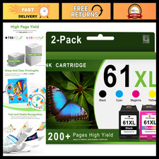High-Yield Ink Cartridge Replacement for HP 61XL Black  Tri-Color 61 - 2-Pack