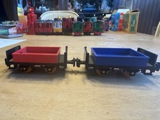 Vintage Western Germany Lehmann Gnomy Red  Blue Hopper Wagon Car Trains