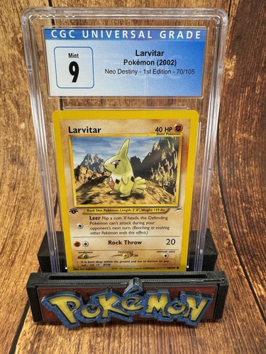 Larvitar (1st Edition) graded CGC 9 for sale on eBay
