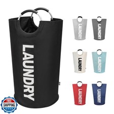 DOKEHOM 90L Large Laundry Basket, Collapsible Laundry Bag, Freestanding Tall