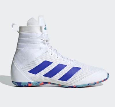 Adidas Speedex 18 Boxstiefel US Herren Größe 12, weiß und blau mit