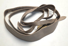 105 New ADA Collection 100 LEATHER Wrap Belt Women's O/S ONE SIZE Midi Beige