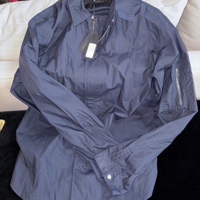 Rag & Bone Cotton Shirt  Lightweight Jacket Size XL Navy Blue Brand New