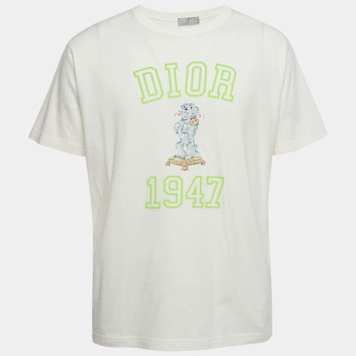 Dior Homme White Bobby 1947 Applique Cotton TShirt L | eBay