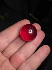 Antique Ruby Red Marble Clearie Swirl Glass Cadmium Glow Shooter .9" Diameter