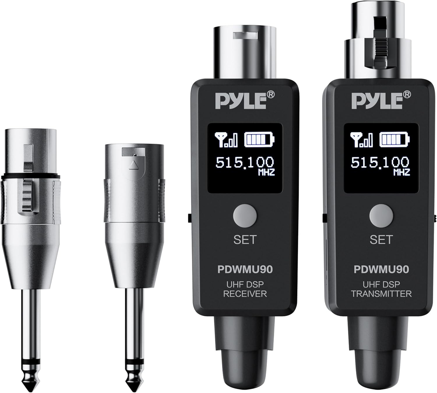 Wireless XLR Transmitter & Receiver UHF Adapter for Dynamic Mics