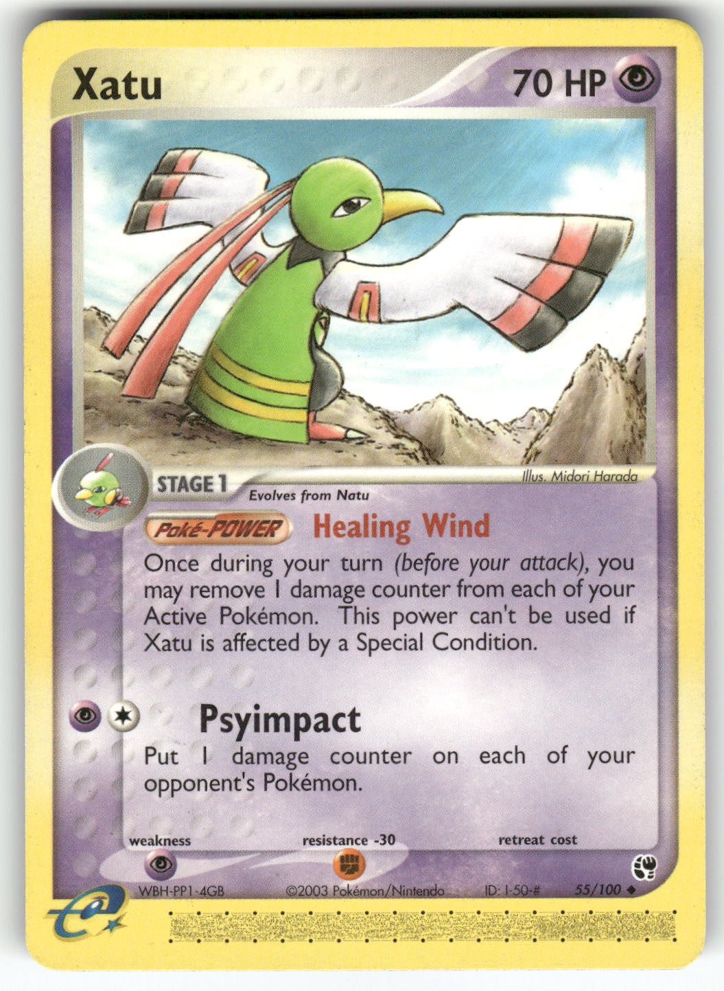 Xatu Sandstorm Uncommon Pokemon Moderately played