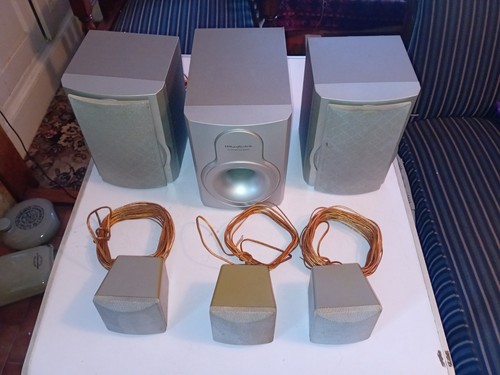 Wharfedale Subwoofer & 5x Speakers Surround Speaker Stereo Home Theatre HiFi DVD - Picture 2 of 9