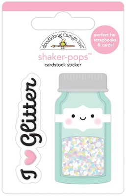 6er Pack Doodlebug Shaker - Pops 3D Aufkleber - Glitzerglas DP7254