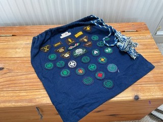 Girl Guide Camp Bowl Bag Badges