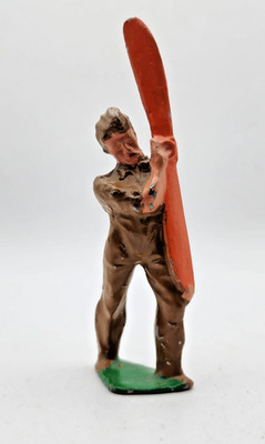 Barclay Manoil Aviation Mechanic Carrying Propeller Rare Head Gap Version.